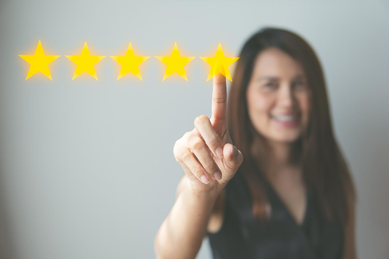 Woman gives five stars to companies targeting her group and helping their specific needs